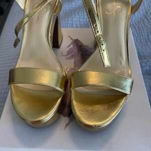 Jessica Simpson Gold Sandals